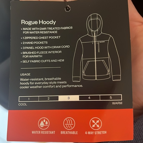 NWT Simms Rogue Hoodie - Picture 6 of 8